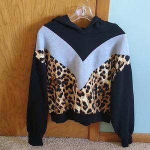 Zara sweatshirt cropped hoodie